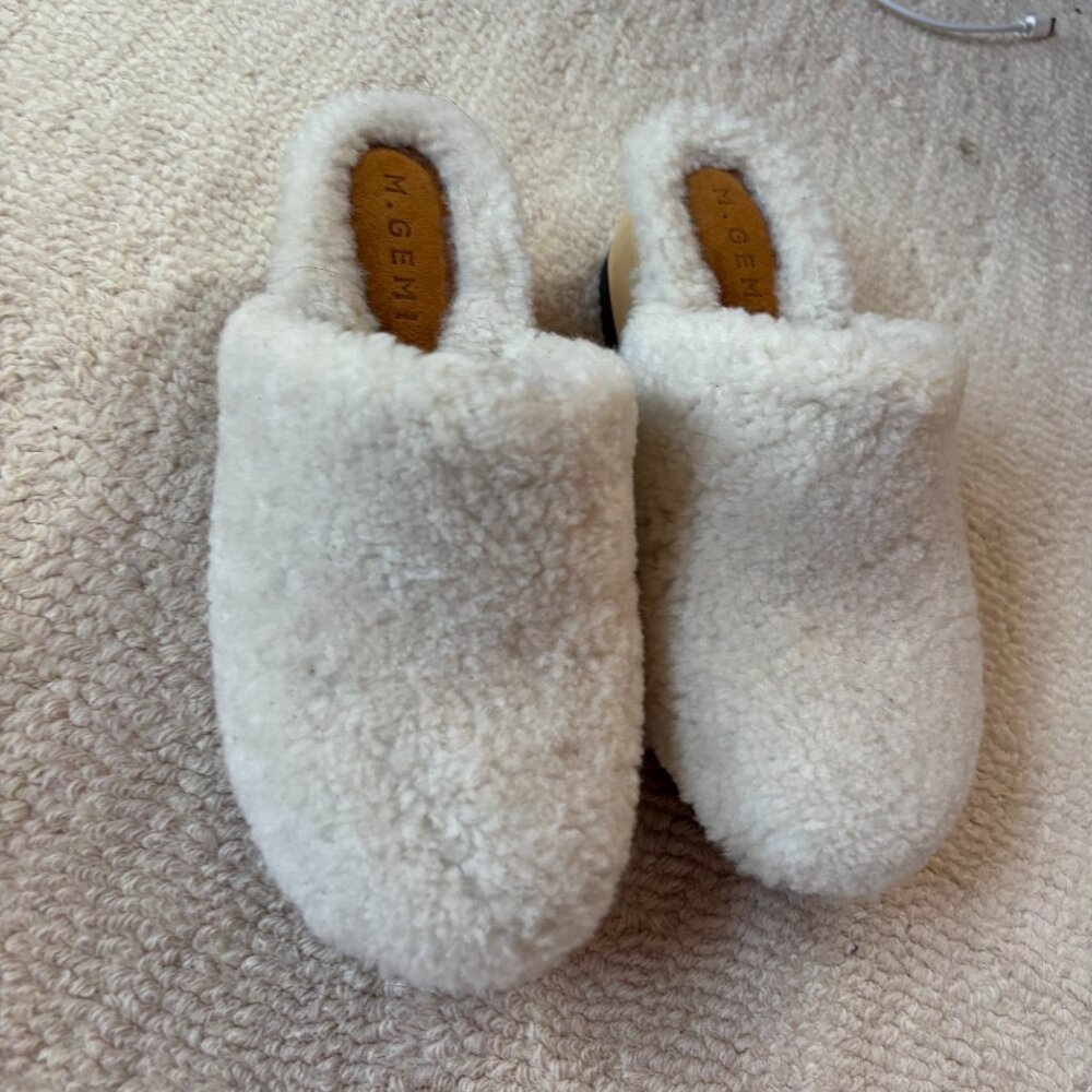 M. Gemi Wool Shearling Clogs